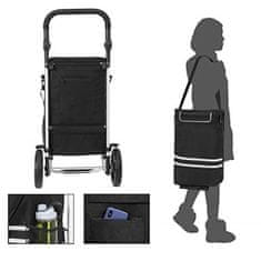 Songmics Nákupní vozík, nákupní taška s chladící přihrádkou 35l, 44x35x100cm