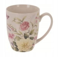 Koopman Porcelánový hrnek na kávu a čaj 300 ml květinový design