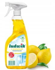 Ludwik čistič skla s alkoholem 600 ml citrón
