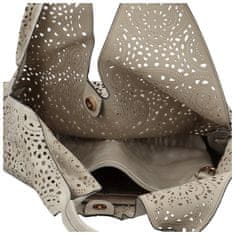 Coveri WORLD Trendy dámská koženková kabelka Riona, šedá