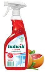 Ludwik Octový čistič skla a glazury 600 ml grapefruit
