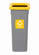 Plafor Odpadkový koš na tříděný odpad Fit Bin gray 20 l, žlutý - plast