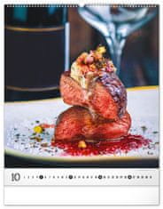 Presco Publishing Nástěnný kalendář Gourmet 2025, 48 × 56 cm