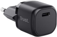 Trust síťový adaptér Maxo, USB-C, 20W, černá