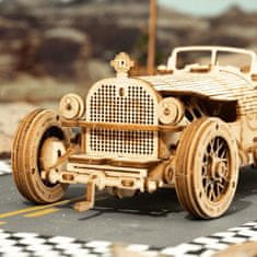 Manboxeo 3D dřevěná stavebnice – Retro závodní automobil