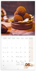 Presco Publishing NOTIQUE Poznámkový kalendář Čokoláda 2025, voňavý, 30 x 30 cm