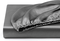 HOME & MARKER® Napínací Prostěradlo, Hedvabné prostěradlo + Povlak na polštář (2ks) ZDARMA | SILKYFIT Tmavě šedá (180 x 200 cm)