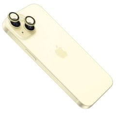 FIXED Ochranná skla čoček fotoaparátů Camera Glass pro Apple iPhone 15/15 Plus, žlutá (FIXGC2-1200-YL)