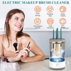 Netscroll Pomůcka pro čištění a skladování štětců na líčení, zařízení pro čištění make-up štětců snadno odstraňuje nečistoty a bakterie, ideální způsob údržby kosmetických štětců, CleanMakeup