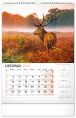 Presco Publishing NOTIQUE Nástěnný kalendář Myslivecký 2025, 33 x 46 cm