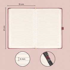 Presco Publishing NOTIQUE Notes Aprint Neo, růžový, linkovaný, 15 x 21 cm