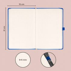 Presco Publishing NOTIQUE Notes Aprint, modrý, tečkovaný, 15 x 21 cm