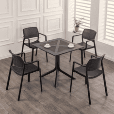BPS-koupelny Stohovatelná židle, černá, DENTON
