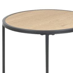 Design Scandinavia Noční stolek kulatý Seashell, 45 cm, dub