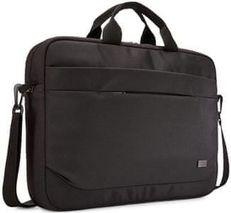 elegantní taška na notebook case logic advantage 15,6 palců přední kapsa na mobil polstrovaný popruh na rameno kapsa na tablet