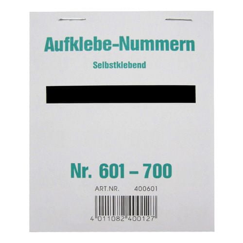 Wolf & Appenzeller Čísla samolepící , Čísla 601-700