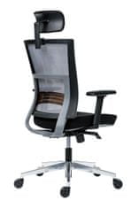 Antares Kancelářská židle NEXT PDH černo-šedá s podhlavníkem