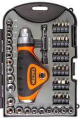 Tactix Ráčnový šroubovák s příslušenstvím 46 ks - TC900226