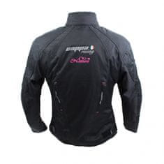 Cappa Racing Bunda moto dámská STRADA textilní černá/růžová L