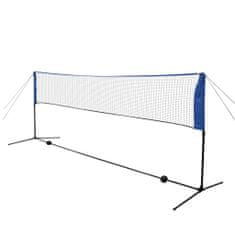 Vidaxl Sada badmintonové sítě a košíčků, 300x155 cm