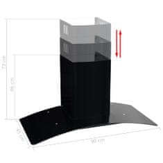 Vidaxl Nástěnný odsavač par, nerezová ocel, 756 m³/h, 90 cm, černý