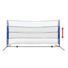 Vidaxl Sada badmintonové sítě a košíčků, 300x155 cm