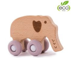 Bo Jungle dřevěná hračka B-WOODY Elephant Pastel Pink
