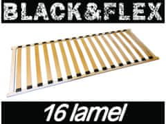 Interier-Stejskal Lamelový rošt BLACK&FLEX 16 lamel, 200x80