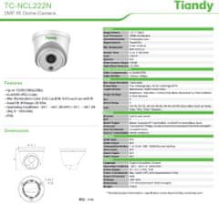 TIANDY CCTV IP kamerový dome set TC-S4DL-1NVR-1HDD