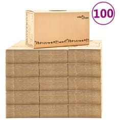 Greatstore Kartónové krabice na stěhování XXL 100 ks 60 x 33 x 34 cm