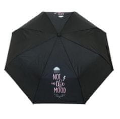 Deštník automatický skládací s růžovým potiskem