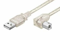 Kraftika Kabel usb 2.0 a-b 0,5m, zalomený konektor b