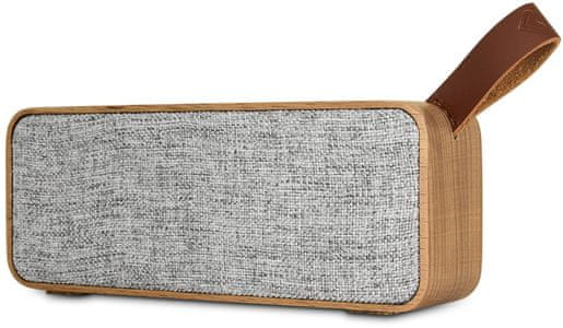 reproduktor z udržitelných materiálů dřevěný z bukového dřeva energy sistem eco beech wood Bluetooth technologie usb přehrávání fm tuner aux in vstup stereo zvuk 8h výdrž na nabití podpora hlasových asistentů mikrofon pro handsfree