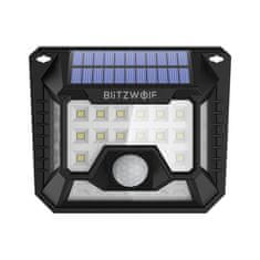 BW-OLT3 2x nástěnná LED solární lampa s detektorem pohybu, černá