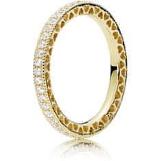 Pandora Třpytivý pozlacený prsten Shine 168655C01 (Obvod 60 mm)