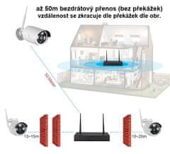 KAMERAK.cz Bezdrátový 3 kamerový set WiFi IP PRO WIP3-153B-Black 13"LCD, 3MPx, CZ menu