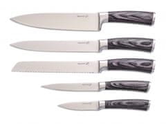 Greatstore G21 sada nožů Gourmet Rustic, 5 ks + bambusový blok