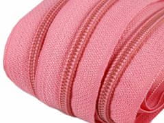 Kraftika 5m pink carnation zip spirálový 5mm metráž pro jezdce typu