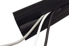 Kabelová lišta PVC, na podlahu, 83 x 15 mm, délka 1,5m, černá (19.08.3101)