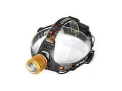 commshop Nabíjecí nárazuvzdorná LED čelovka - dosvit až 500m, zoom
