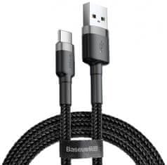 BASEUS Datový kabel Cafule USB-C 3m 2A šedo-černý (CATKLF-UG1)