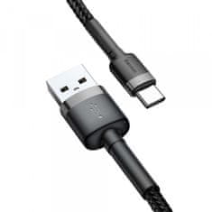BASEUS Datový kabel Cafule USB-C 3m 2A šedo-černý (CATKLF-UG1)