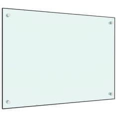 Greatstore Kuchyňský panel bílý 70 x 50 cm tvrzené sklo