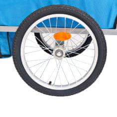 Greatstore Vozík za kolo pro děti šedo-modrý 30 kg