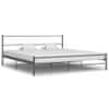Greatstore Rám postele šedý kov 200 x 200 cm