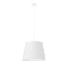 LYSNE.PL Závěsná lampa do kuchyně SARI 1xE27, dno, bílý rám, bílá