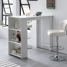 Bruxxi Barový stůl Roni, 120 cm, bílá