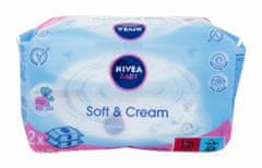 Nivea 2x63ks baby soft & cream, čisticí ubrousky