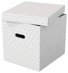 Esselte Box úložný Home krychlový, bílý, sada 3 ks