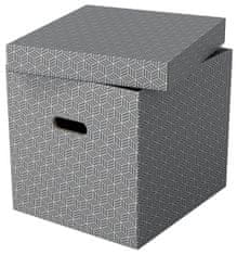 Esselte Box úložný Home krychlový, šedý, sada 3 ks